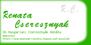 renata cseresznyak business card