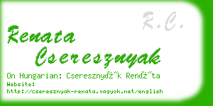 renata cseresznyak business card